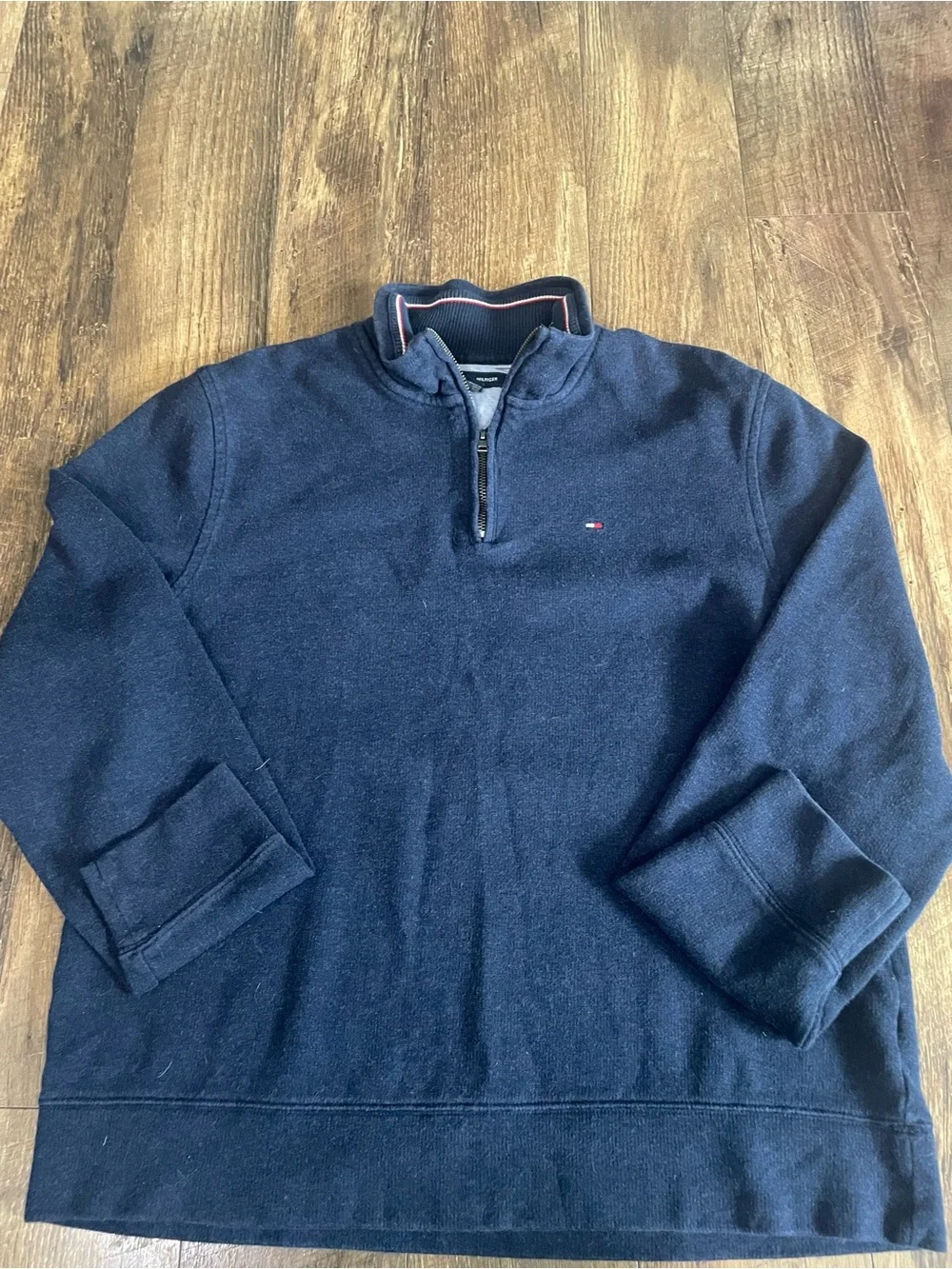 Tommy Hilfiger Men's Navy Half-Zip Pullover Sweater
